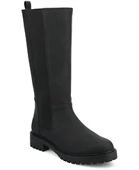 Journee Collection Womens Brandi Lug Sole Regular Wide Calf Extra Wide Calf Knee High Boots