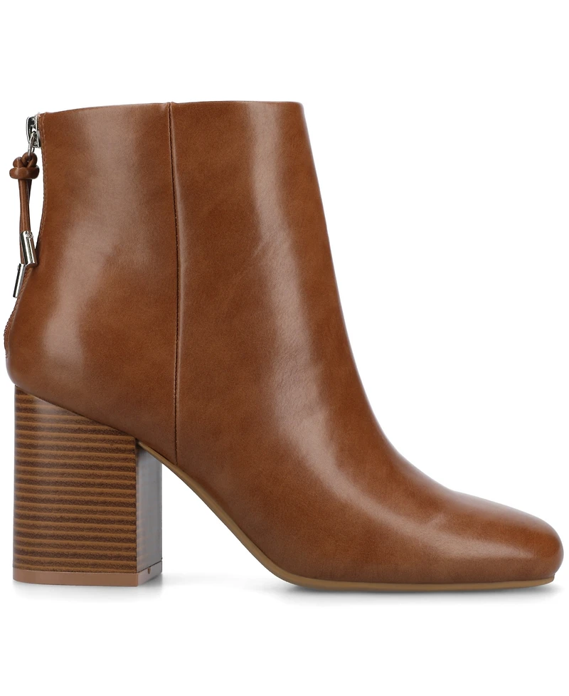 Journee Collection Women's Audrina Stacked Heel Dress Booties