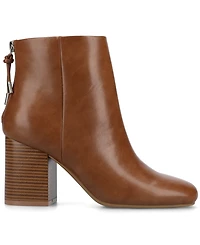 Journee Collection Women's Audrina Stacked Heel Dress Booties