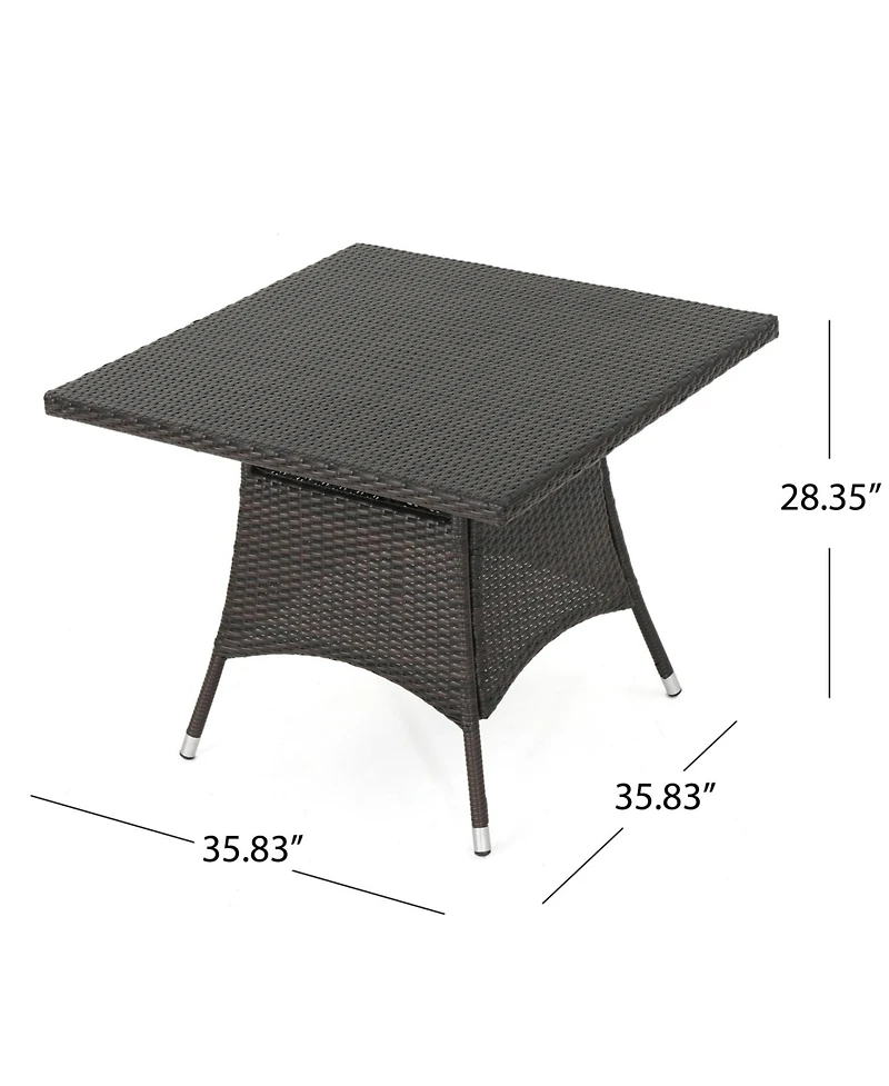 Outdoor Wicker Square Dining Table
