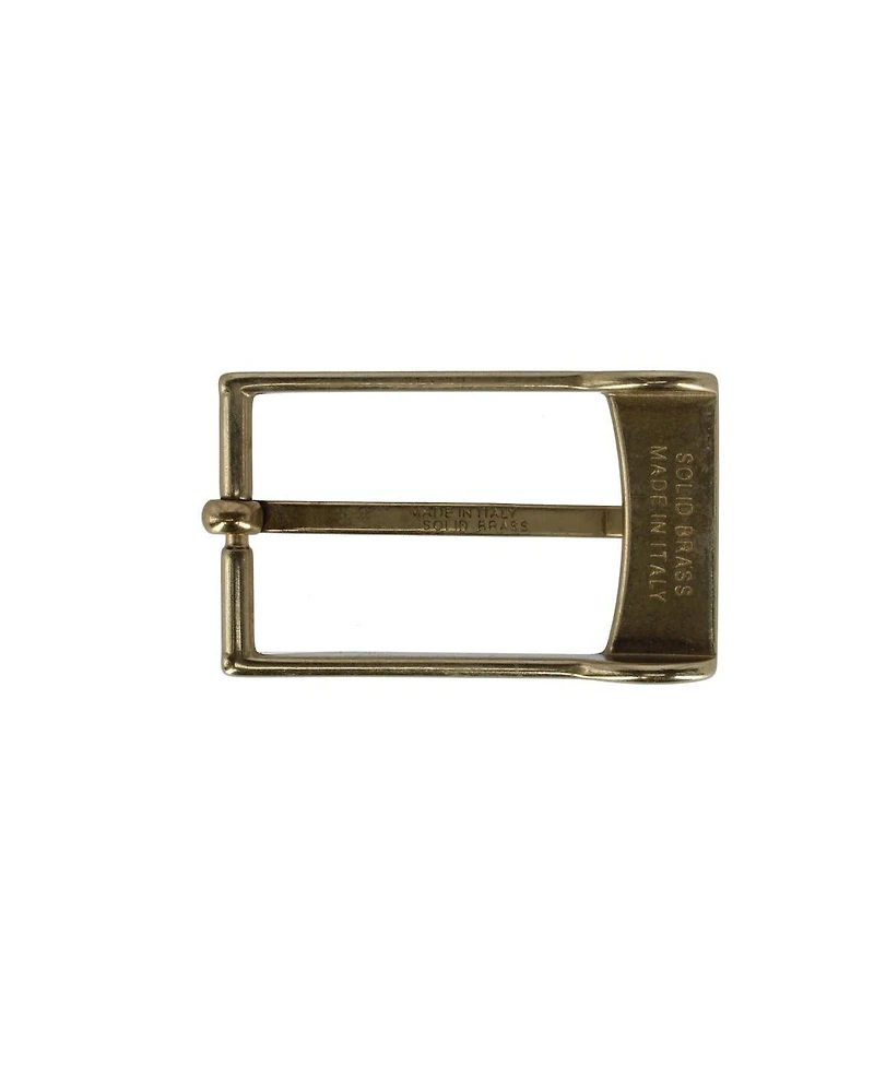 Trafalgar Men's 30mm Elongated Rectangular Solid Brass Italian Harness Belt Buckle