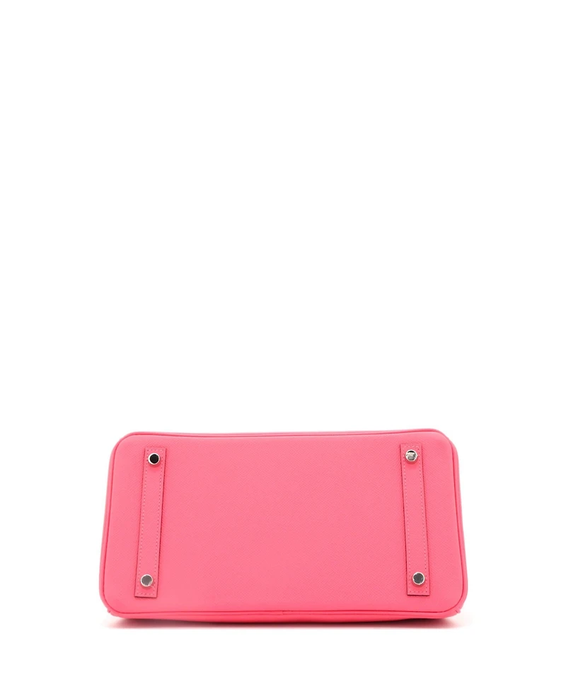 Pre-Owned Hermes Birkin 30 Handbag Pink Epsom with Palladium Hardware