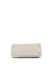 Pre-Owned Hermes Kelly 28 Handbag Light Clemence with Palladium Hardware