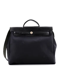 Pre-Owned Hermes 39 Herbag Zip Leather and Toile