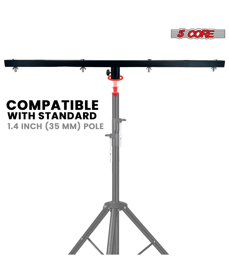 5 Core Dj Lighting T Bar 4 Party Lights Extension Crossbar Tbar 66 lbs Capacity