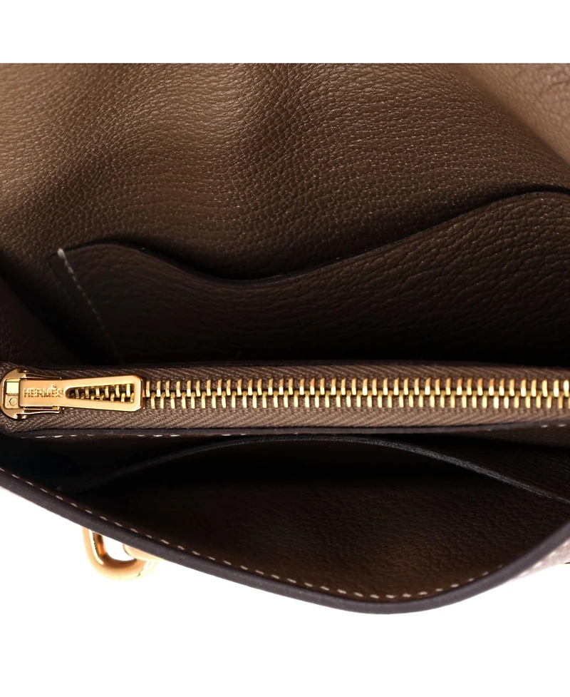 Pre-Owned Hermes Roulis Slim Wallet Chevre Mysore