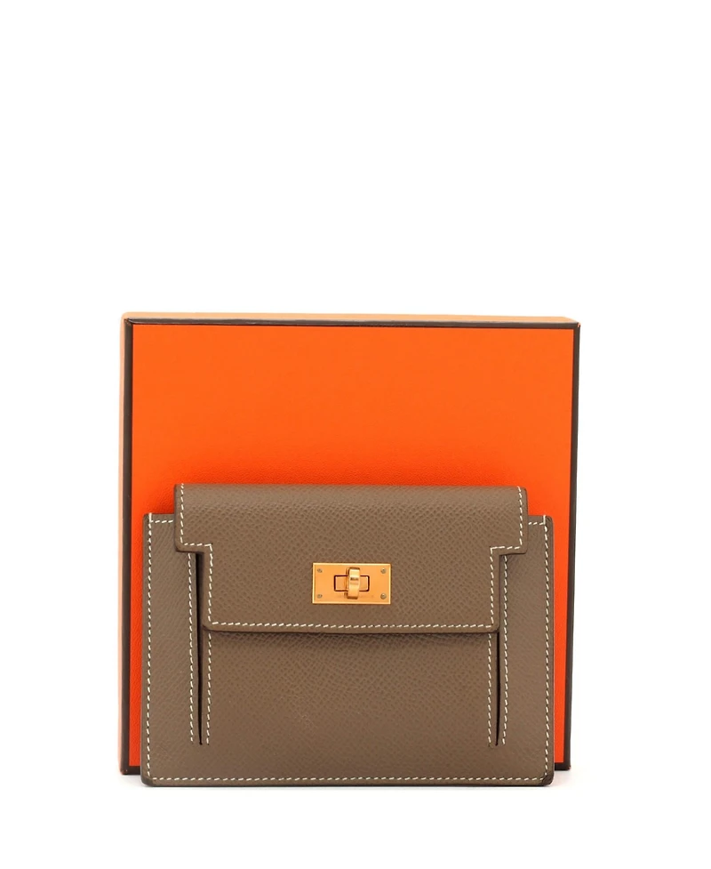 Pre-Owned Hermes Kelly Pocket Compact Wallet Epsom