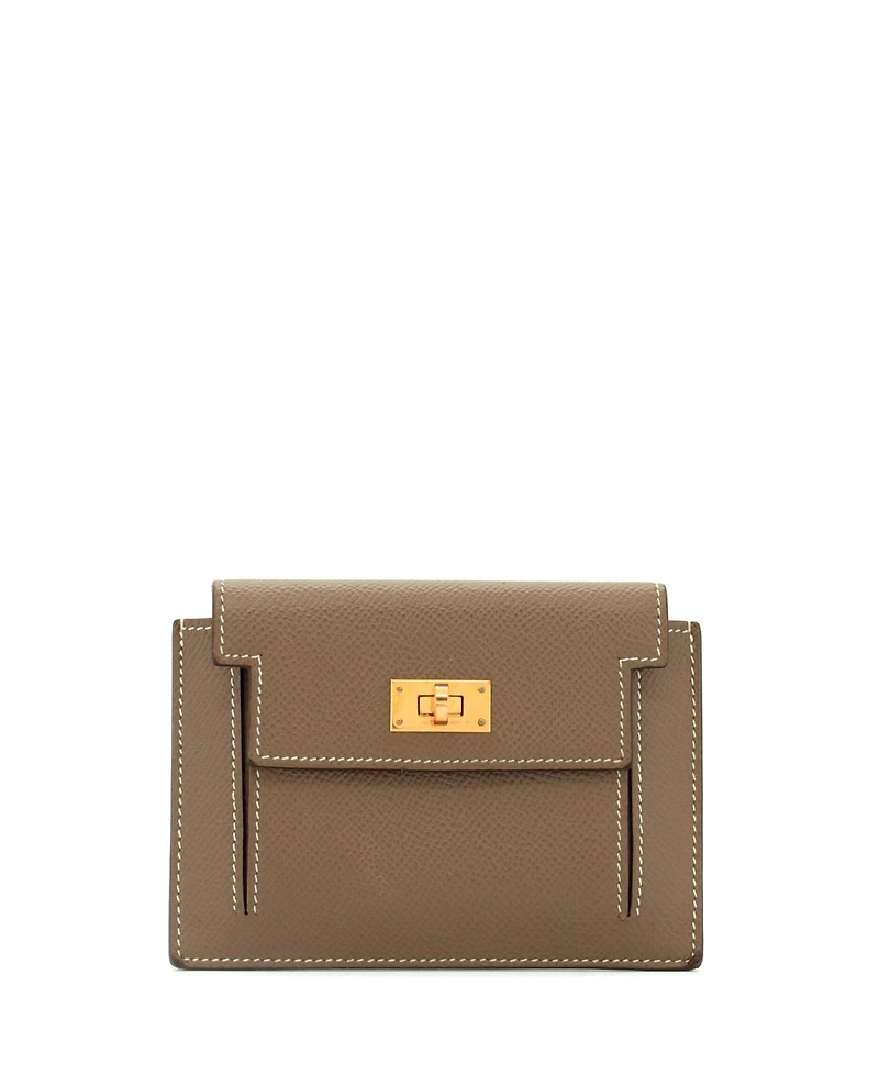 Pre-Owned Hermes Kelly Pocket Compact Wallet Epsom