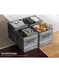 Sorbus 11 Inch Foldable Fabric Storage Cube Bin with Handles - for Organizing Pantry, Closet, Nursery, Playroom, & More