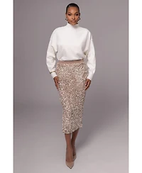 Jluxlabel Women's Sequin Midi Skirt