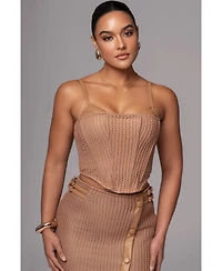 Jluxlabel Women's Textured Harley Corset Top