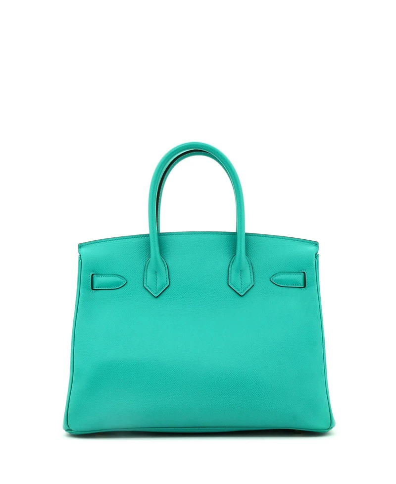 Pre-Owned Hermes Birkin 30 Handbag Green Epsom with Gold Hardware