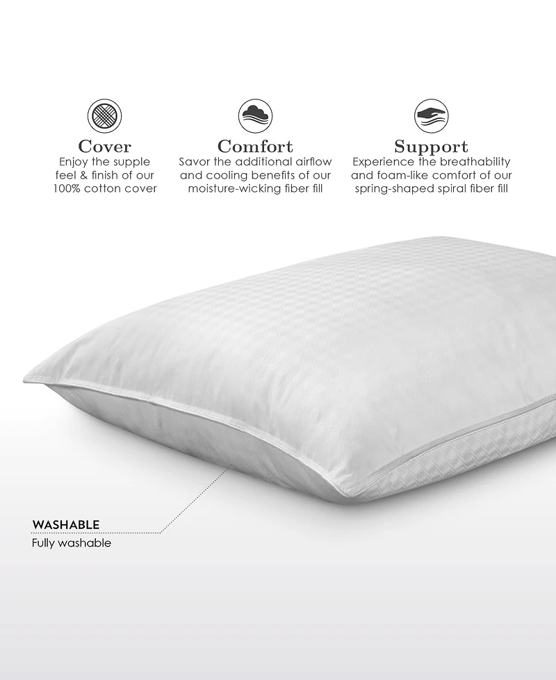 FabricTech Cooling Memory Fiber Pillow, Standard