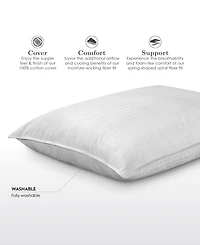 FabricTech Cooling Memory Fiber Pillow, Standard
