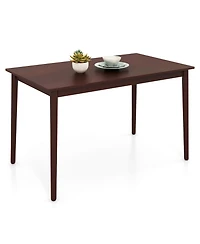 48 Inches Mid Century Dining Table for 4 with Rubber Wood Legs