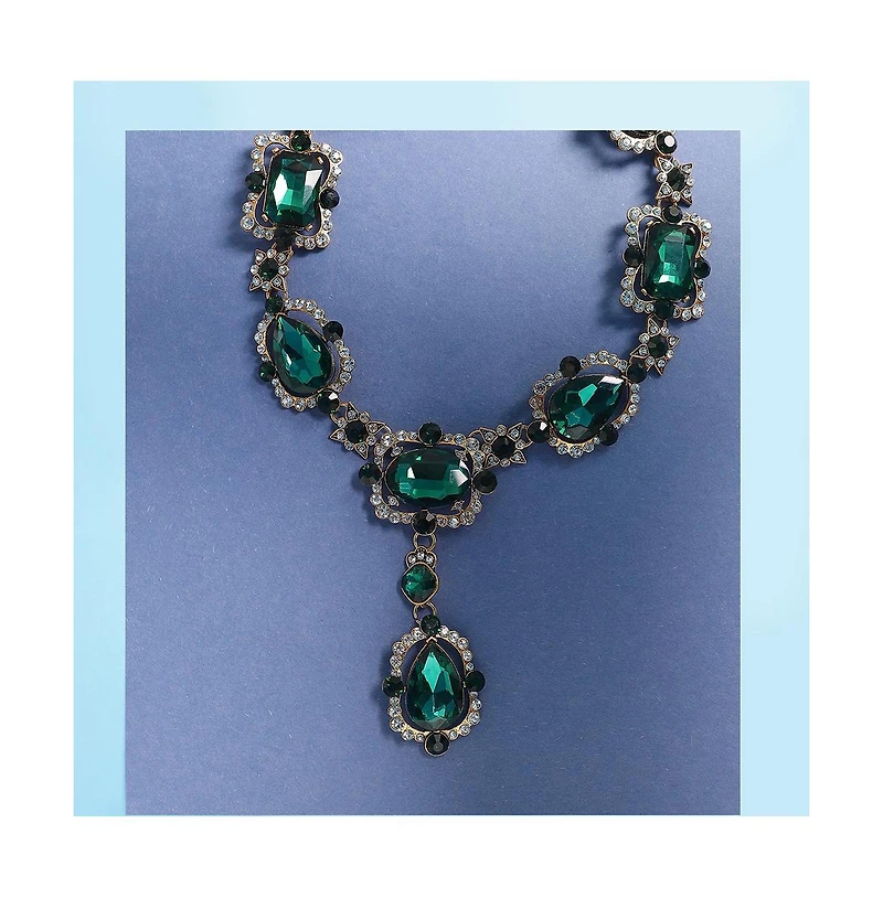 Sohi Gold-Plated Stone Statement Necklace