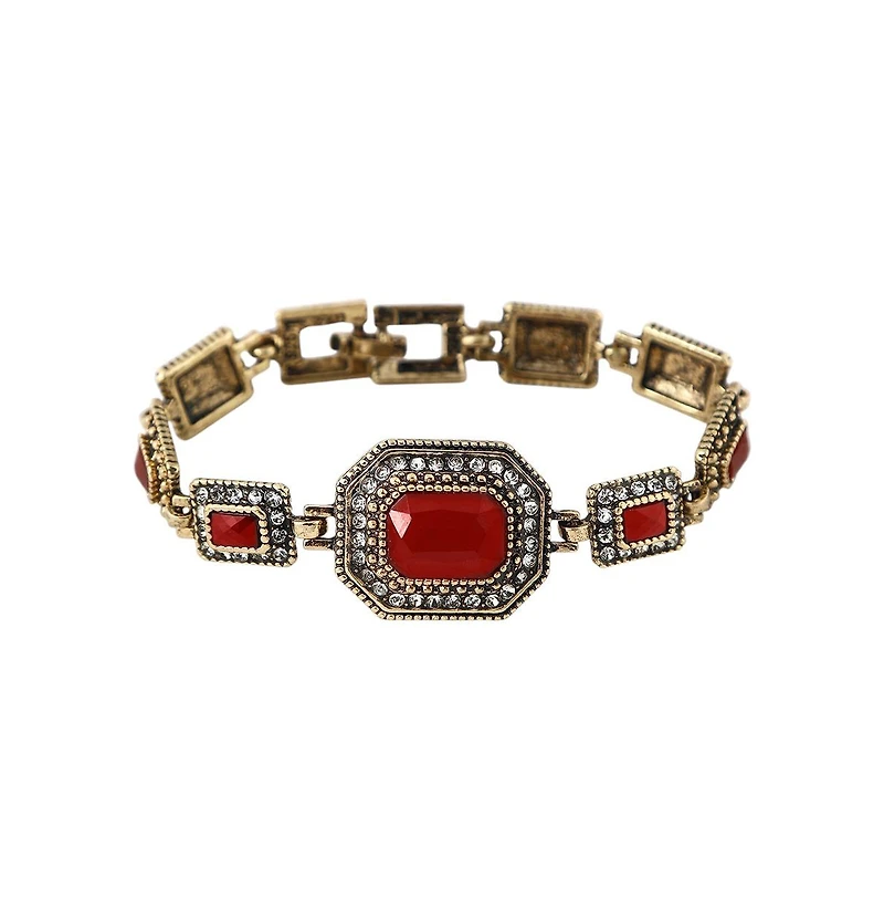 Sohi Gold-Plated Stone Bracelet