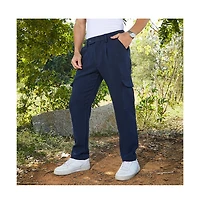 Campus Sutra Men's Indigo Blue Utility Pleated Trousers