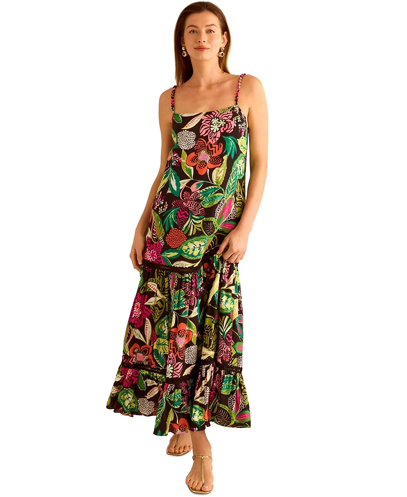 Vince Camuto Women's Printed Tiered Maxi Dress