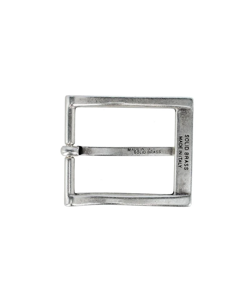 Trafalgar Men's 35mm Solid Brass Italian Classic Arched Rectangular Harness Belt Buckle