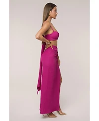 Jluxlabel Women's Deidra Draped Skirt Set