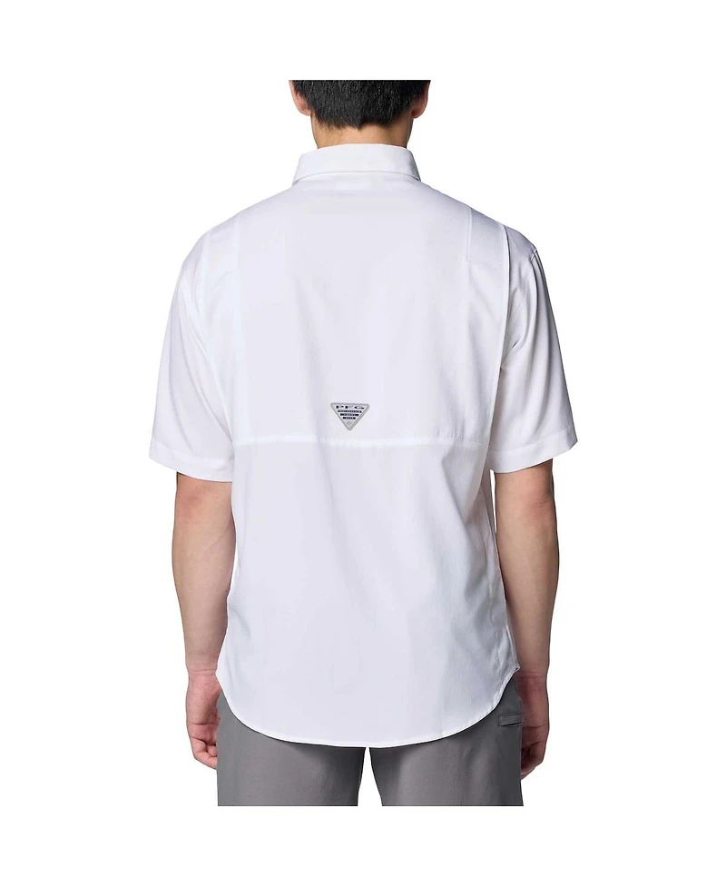 Columbia Men's White Texas A & M Aggies Pfg Tamiami Omni-Shade Button-Down Shirt