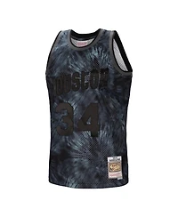Mitchell & Ness Men's Hakeem Olajuwon Black Houston Rockets Hardwood Classics 1993/94 Tie-Dye Swingman Jersey