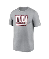 Nike Men's Heather Charcoal New York Giants Primetime Legend Logo Performance T-Shirt