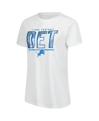 Fanatics Women's White Detroit Lions Cheerleader T-Shirt