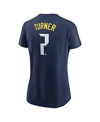 Nike Women's Trea Turner Royal Philadelphia Phillies 2024 City Connect Fuse Player Name Number T-Shirt