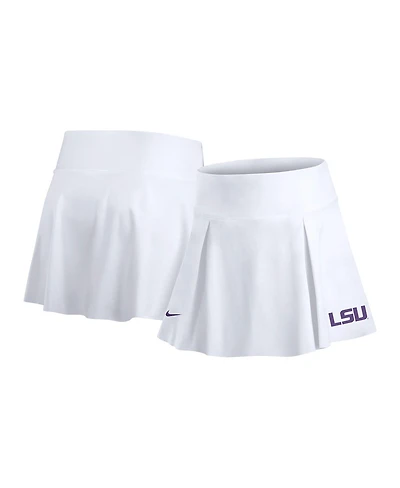 Nike Women's White Lsu Tigers Club Tennis Skirt with Shorts
