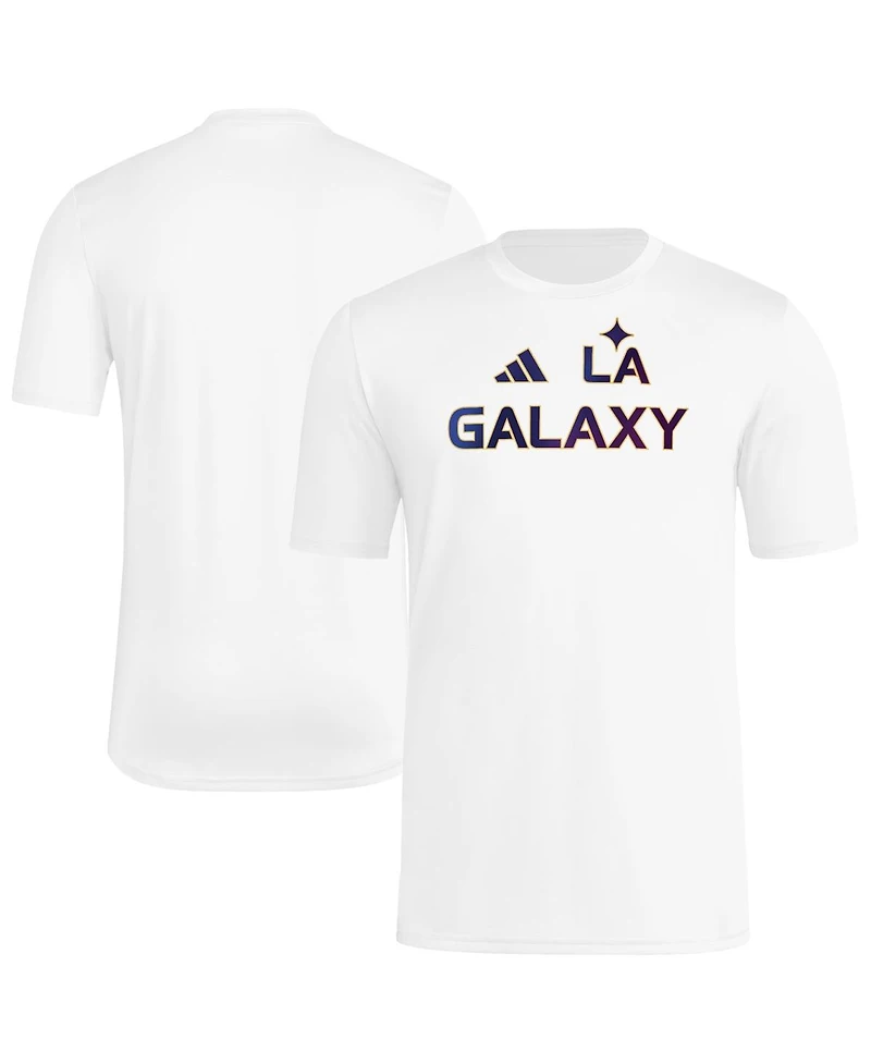 Adidas Men's White La Galaxy 2025 Jersey Hook Aeroready T-Shirt