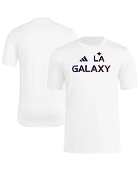 Adidas Men's White La Galaxy 2025 Jersey Hook Aeroready T-Shirt