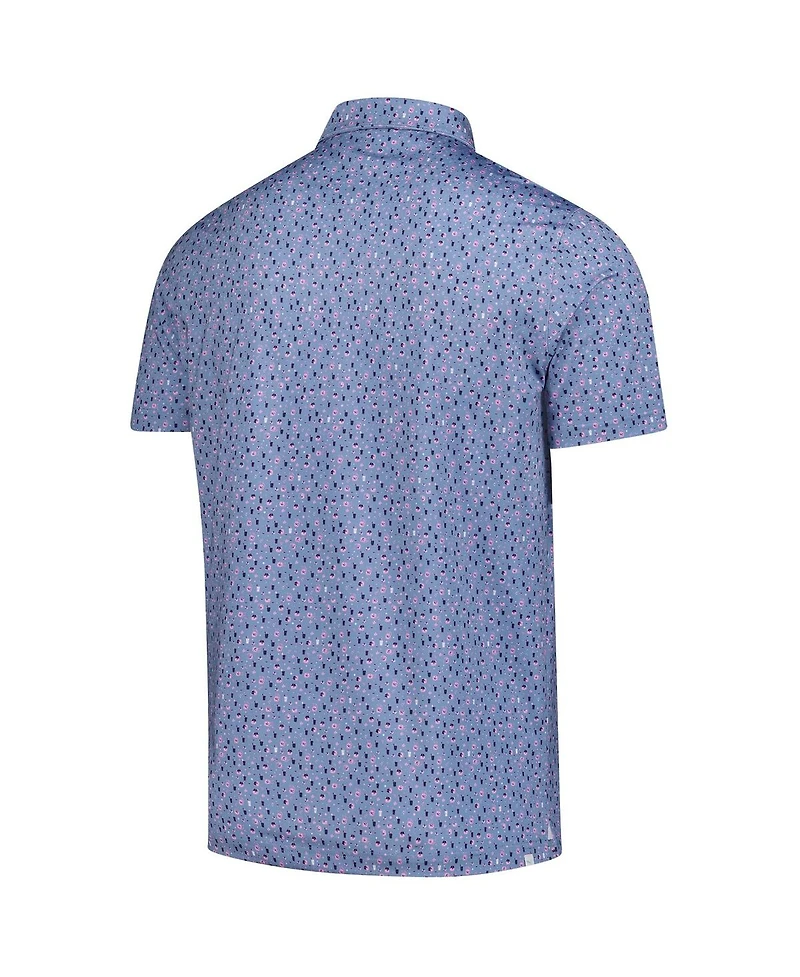 Puma Men's Blue Arnold Palmer Invitational Tea Time Mattr Polo Shirt
