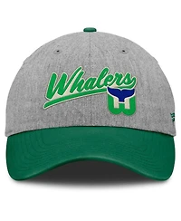 Fanatics Men's Gray/Green Hartford Whalers Rebound Adjustable Hat