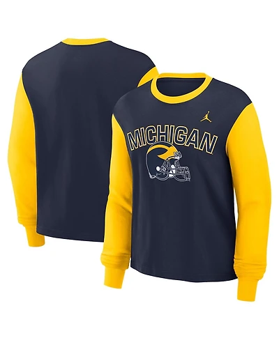 Nike Women's College Navy Michigan Wolverines Boxy Long Sleeve T-Shirt