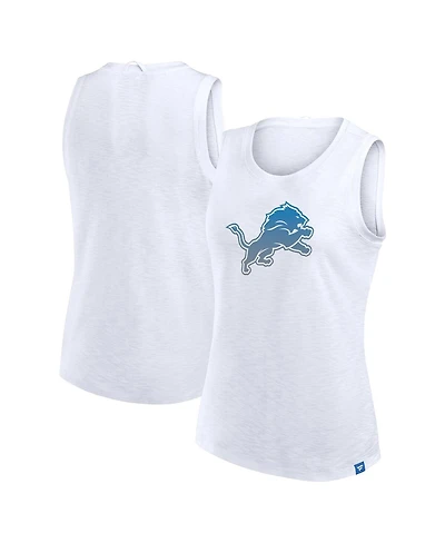 Fanatics Women's White Detroit Lions Slub Tank Top