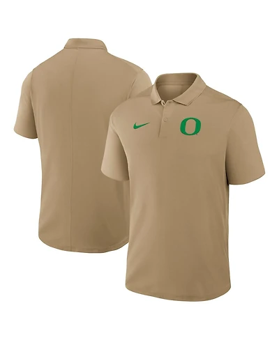 Nike Men's Tan Oregon Ducks Primetime Victory Primary Logo Performance Polo Shirt