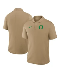 Nike Men's Tan Oregon Ducks Primetime Victory Primary Logo Performance Polo Shirt