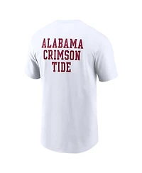 Nike Men's White Alabama Crimson Tide 2-Hit Stacked T-Shirt