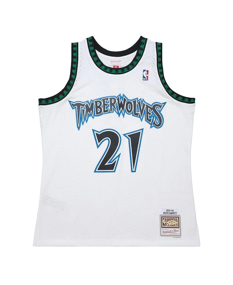 Mitchell & Ness Men's Kevin Garnett White Minnesota Timberwolves 2003-04 Swingman Jersey