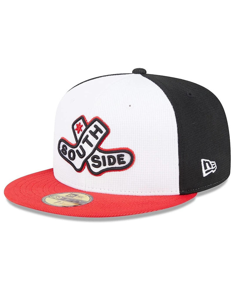 New Era Men's White/Red Chicago White Sox 2025 City Connect Batting Practice 59FIFTY Fitted Hat