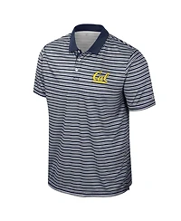 Colosseum Men's Navy Cal Bears Striped Polo Shirt