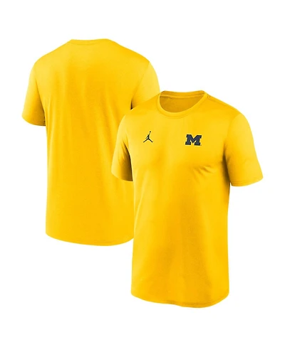 Jordan Men's Maize Michigan Wolverines 2025 Sideline Small Logo Legend Performance T-Shirt