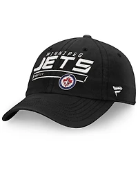 Fanatics Men's Black Winnipeg Jets Authentic Pro Rinkside Fundamental Adjustable Hat