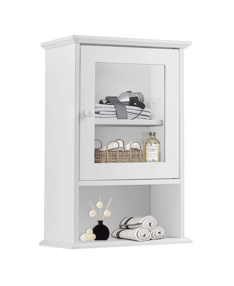 Bathroom Wall Mounted Adjustable Hanging Storage Medicine Cabinet