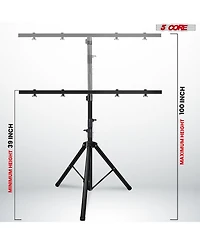 5 Core Dj Light Stand 2Pcs Adjustable Heavy Duty Stage Lights Stands w Light T Bar
