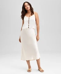Now This Womens Satin Scalloped Edge Tank Satin Scalloped Edge Slip Skirt Exclusively At Macys