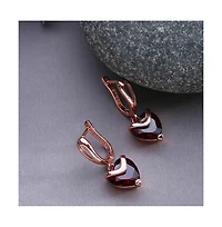 Sohi Crystal-Heart Hoop Earrings
