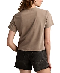 Lucky Brand Women's Rolling Stones Patch Cotton T-Shirt